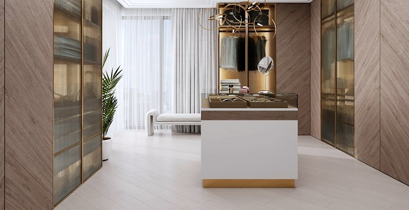 Текстура кварцвинила Дуб Белый крупным планом